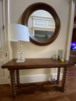 Barley twist console sofa table