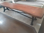 Beautiful Live Edge Solid Hardwood Dining Table & Bench