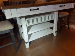 Counter Height Dining Table with Wine Rack & Storage