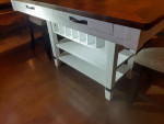 Counter Height Dining Table with Wine Rack & Storage