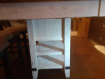 Counter Height Dining Table with Wine Rack & Storage
