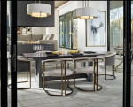 NEW Dark Beautiful Extendable Dining Table Set - New