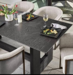 NEW Dark Beautiful Extendable Dining Table Set - New