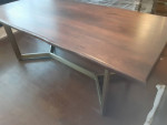 Solid Dark Walnut Live Edge Dining Table