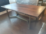 Solid Dark Walnut Live Edge Dining Table