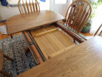 Solid Oak Wood Dining table with 6 chairs