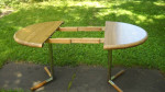 Estate Table wood grained round expandable