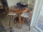 Furniture-Bar Height Table & 3 Stools