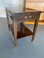 1960s Mersman Mahogany Two Tier Side Table with a single drawer