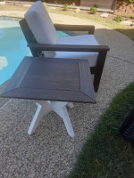 Patio Deep Seat Chair & Table Poly Wood