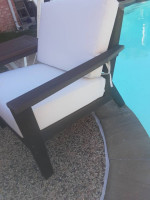Patio Deep Seat Chair & Table Poly Wood