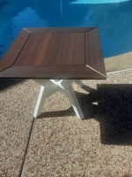 Patio Deep Seat Chair & Table Poly Wood