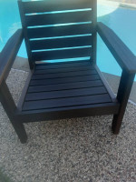Patio Deep Seat Chair & Table Poly Wood