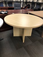 2 Used Cherryman Conference Table 48"D, Maple Laminate