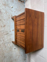 Dixie Furniture Mid Century Walnut Nightstand Side Table.