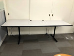 3 Used Versteel 96"x30" Training Room Table, Gray Lamiante