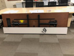 3 Used Versteel 96"x30" Training Room Table, Gray Lamiante
