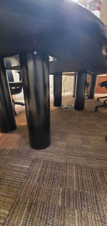 Used 12' Conference Table, Black Granite