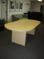 (2) Used Friant 8' Oval Conference Table, Maple Laminate