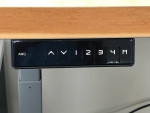 12 Used Z Adjustable Height Table, 60x30, Maple Top, Gray Base