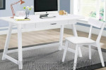 Mini desktop PC or laptop table and chair in white