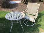 Table and swivel chair set