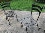 Heavy glass top real Wrought iron table/chairs-New $1800-I’m asking