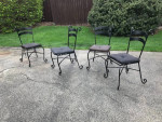 Heavy glass top real Wrought iron table/chairs-New $1800-I’m asking