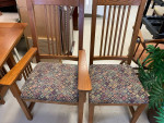 Americana Brown Wood Dining Table w/ 5 Chairs and Leaf