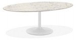MCM marble oval dining table 78" X 48"