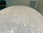 MCM marble oval dining table 78" X 48"