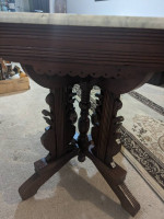 Marble Top Entry Table Antique Unique