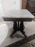 Marble Top Entry Table Antique Unique