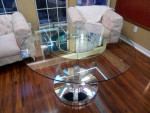 NEW ACME Mirrored Dining Table with Faux Diamonds and Mirrors