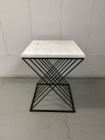 Modern Whitewash Side End Table