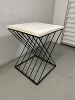 Modern Whitewash Side End Table