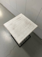 Modern Whitewash Side End Table