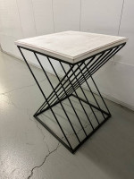 Modern Whitewash Side End Table