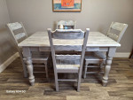 Dining table ,4 chairs CUSTOM COSTAL STYLE  with drawers !!!