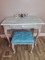 Table and stool. CUSTOM COASTAL STYLE !!!