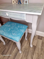 Table and stool. CUSTOM COASTAL STYLE !!!