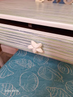Table and stool. CUSTOM COASTAL STYLE !!!