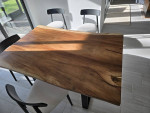 New 6 person live edge dining room table -1 piece, thick, solid, heavy
