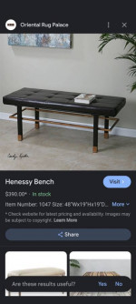 Hennessy BENCH by Uttermost sturdy tufted coffee table