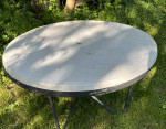Round Outdoor Umbrella Patio/Deck Table