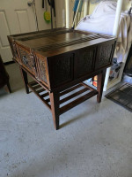 Leather strap table