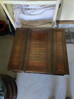 Leather strap table