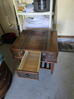 Leather strap table