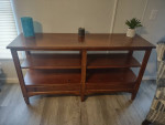 * BEAUTIFUL SOLID WOOD ACCENT TABLE W/ INLAY*