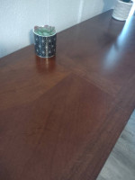 * BEAUTIFUL SOLID WOOD ACCENT TABLE W/ INLAY*